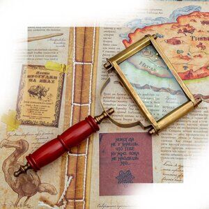 Brass Magnifying Glass Handheld Magnifier For Reading Home Decoration Gifts